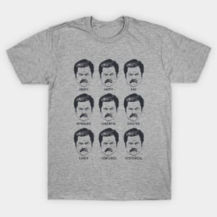 Ron Swanson Emotions Parks and Recreation T-Shirt